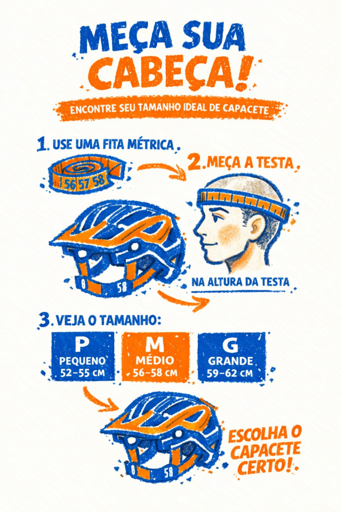Guia medidor de cabeça para capacete