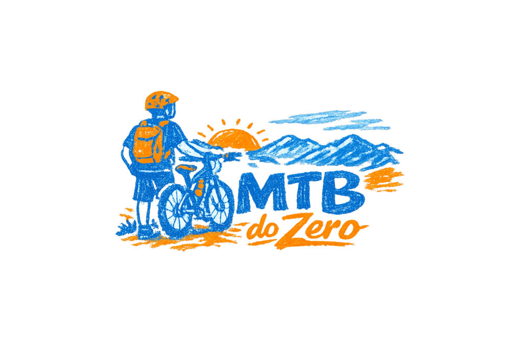 Ciclista do MTB do Zero.com na trilha